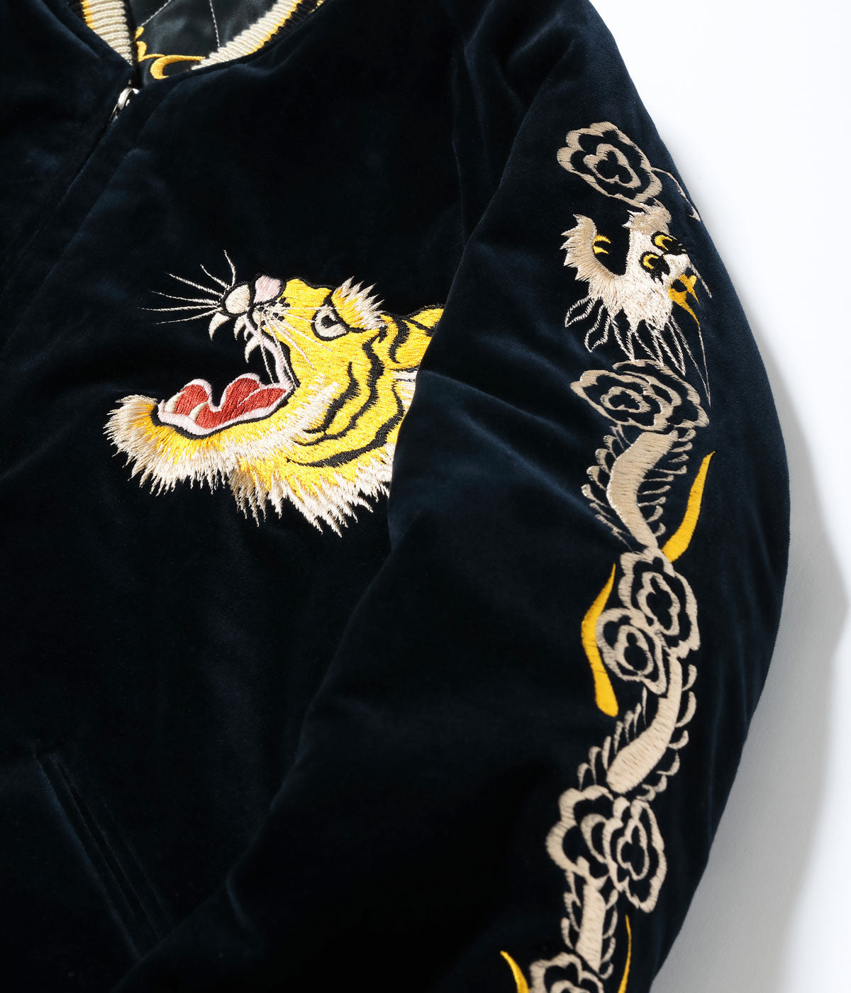 Mid 1950s Style Velveteen Souvenir Jacket “ROARING TIGER” × “JAPAN MAP”TT15792-128