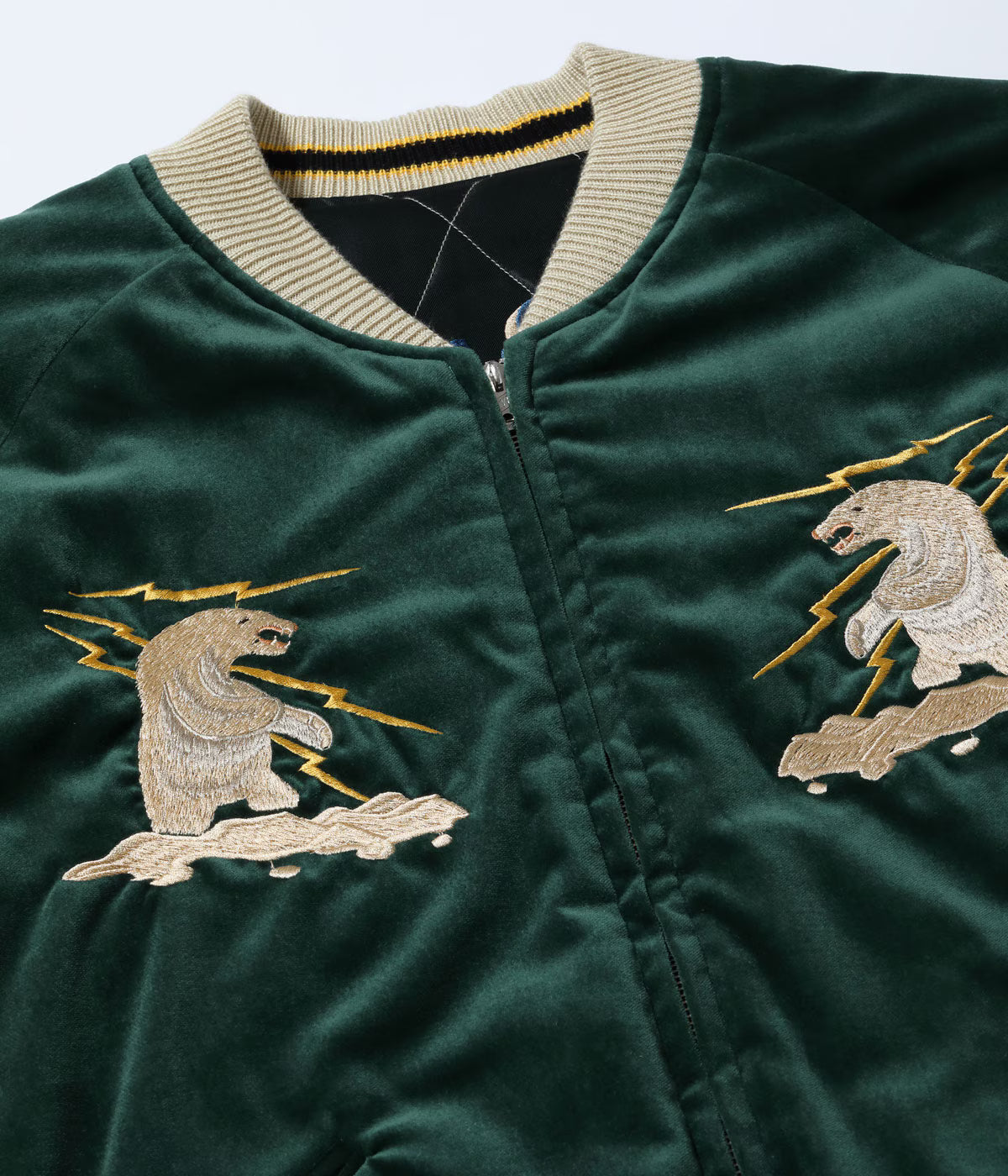 Late 1950s Style Velveteen Souvenir Jacket “POLAR BEAR” × “ALASKA MAP”TT15974-145