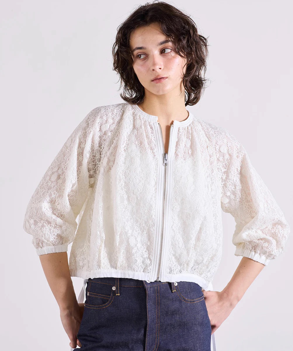 reversible sheer lace blouson – TIME AFTER TIME