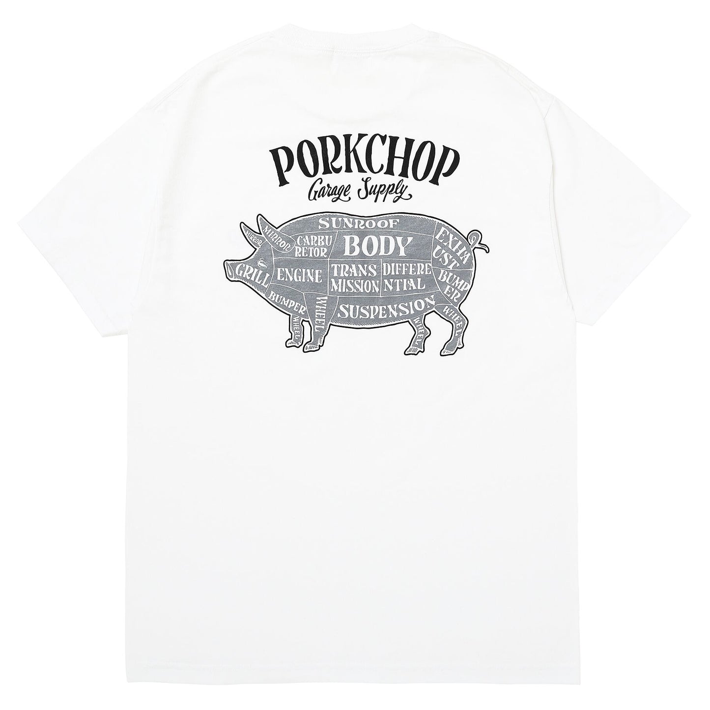 PORK BACK TEE WHITE