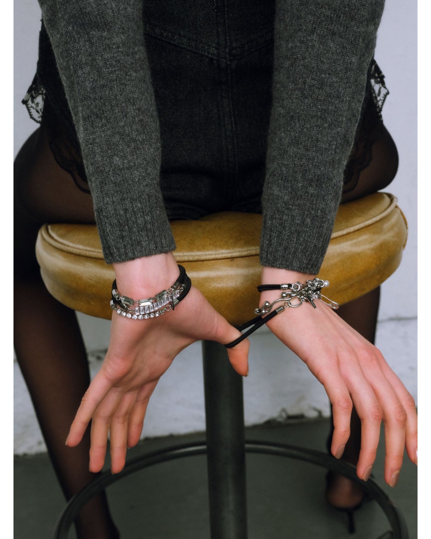 Rhinestone Hair Ties 3 Piece Set