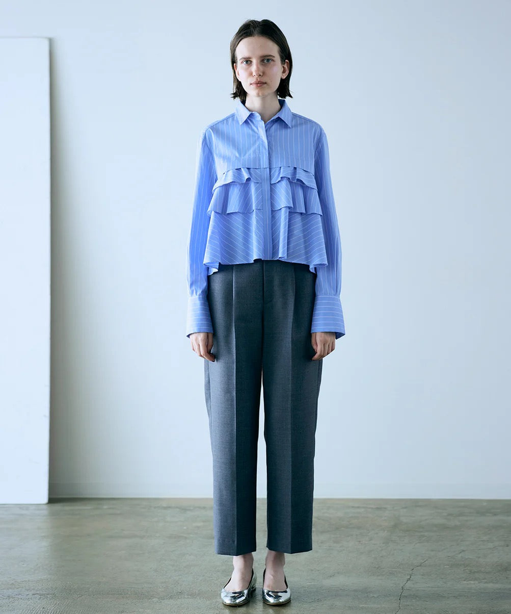 layered raffle blouse