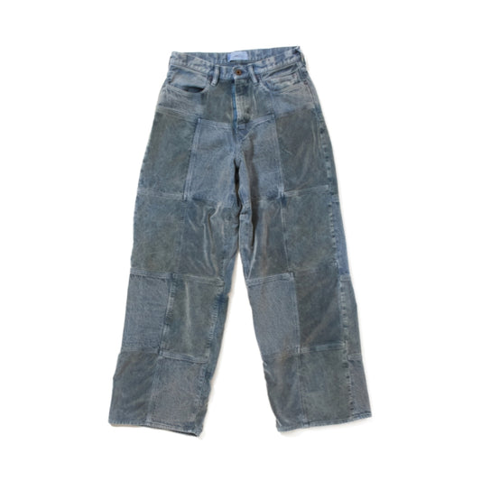 UNEVEN DYED WIDE PANTS