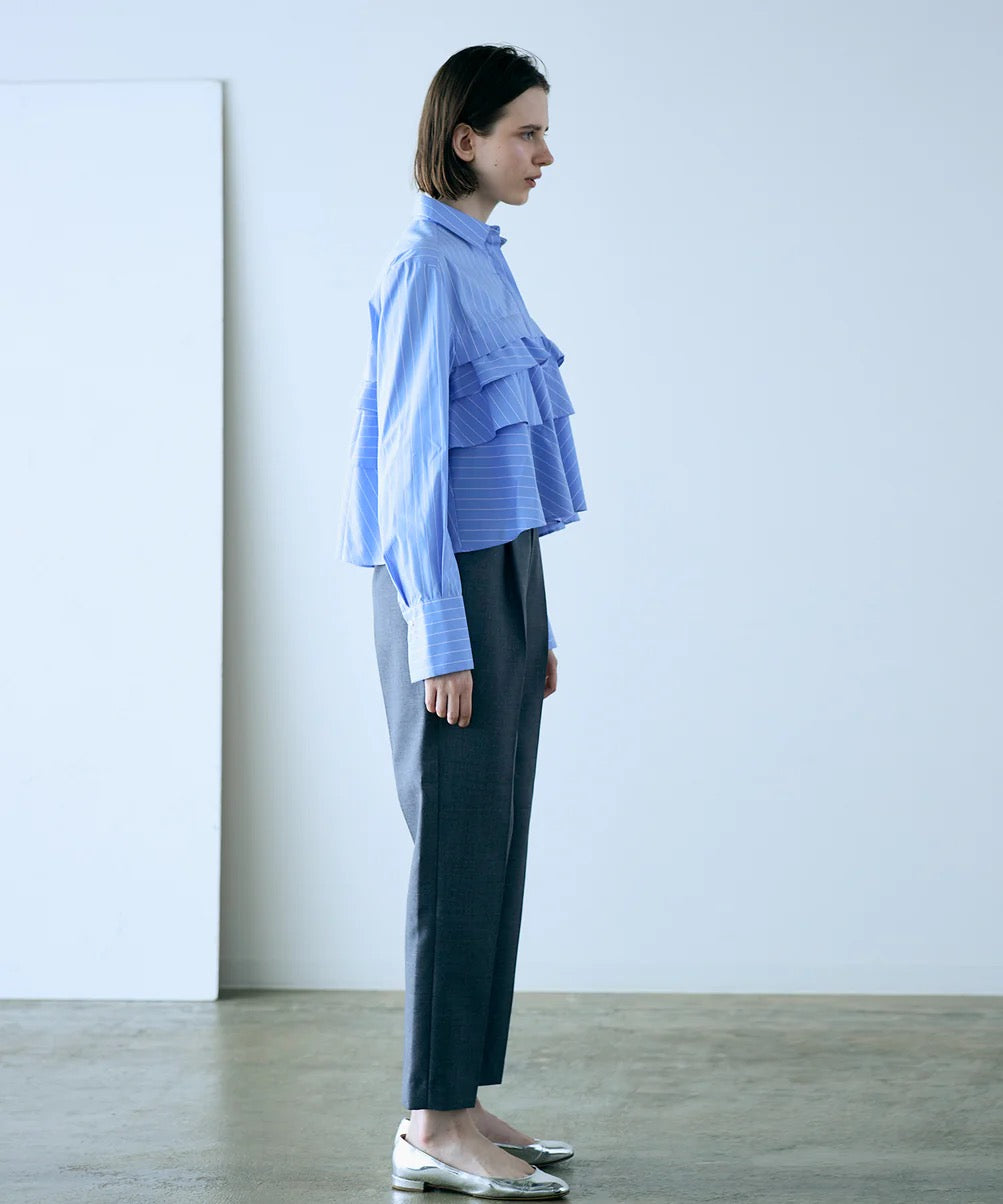 layered raffle blouse