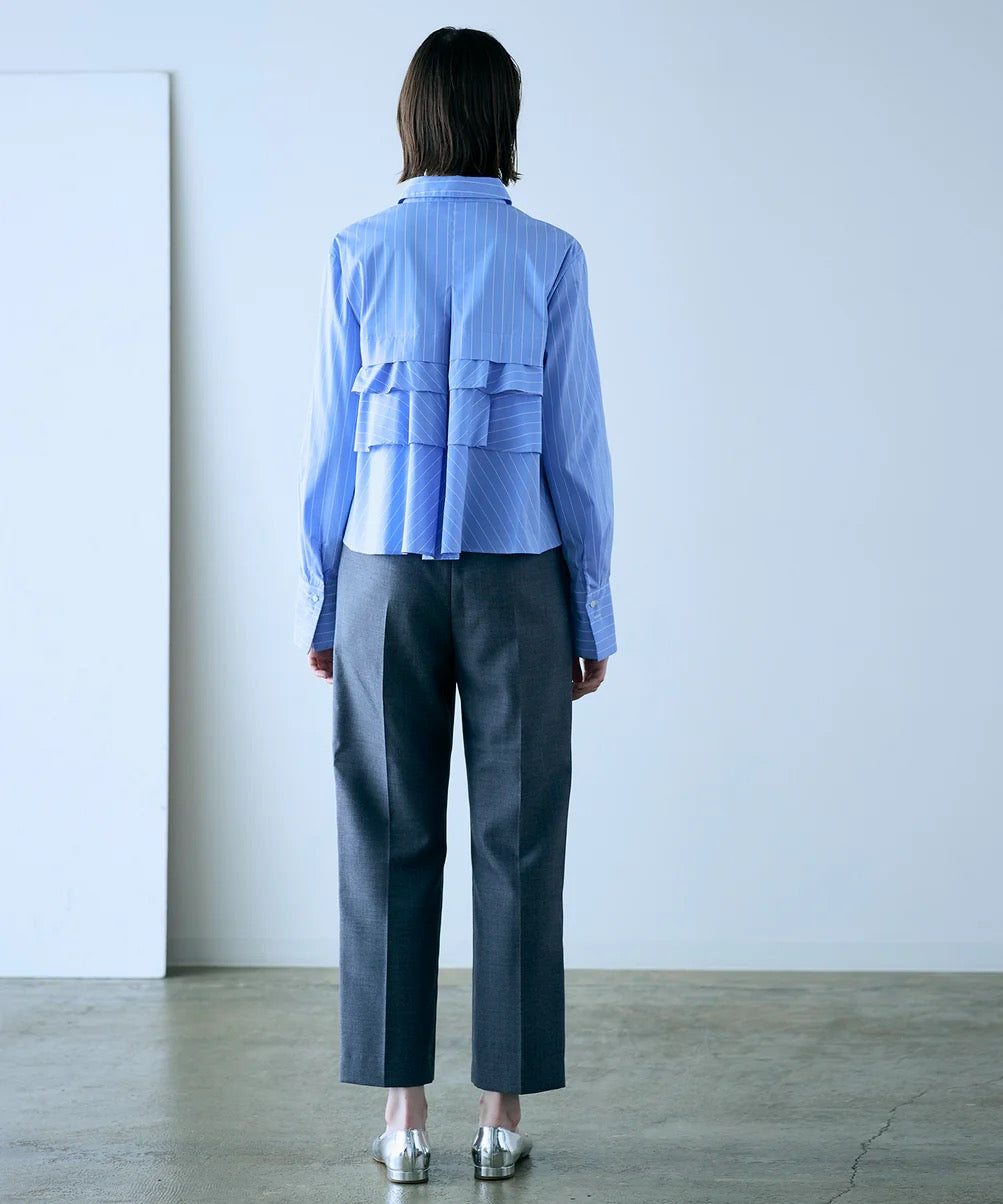 layered raffle blouse