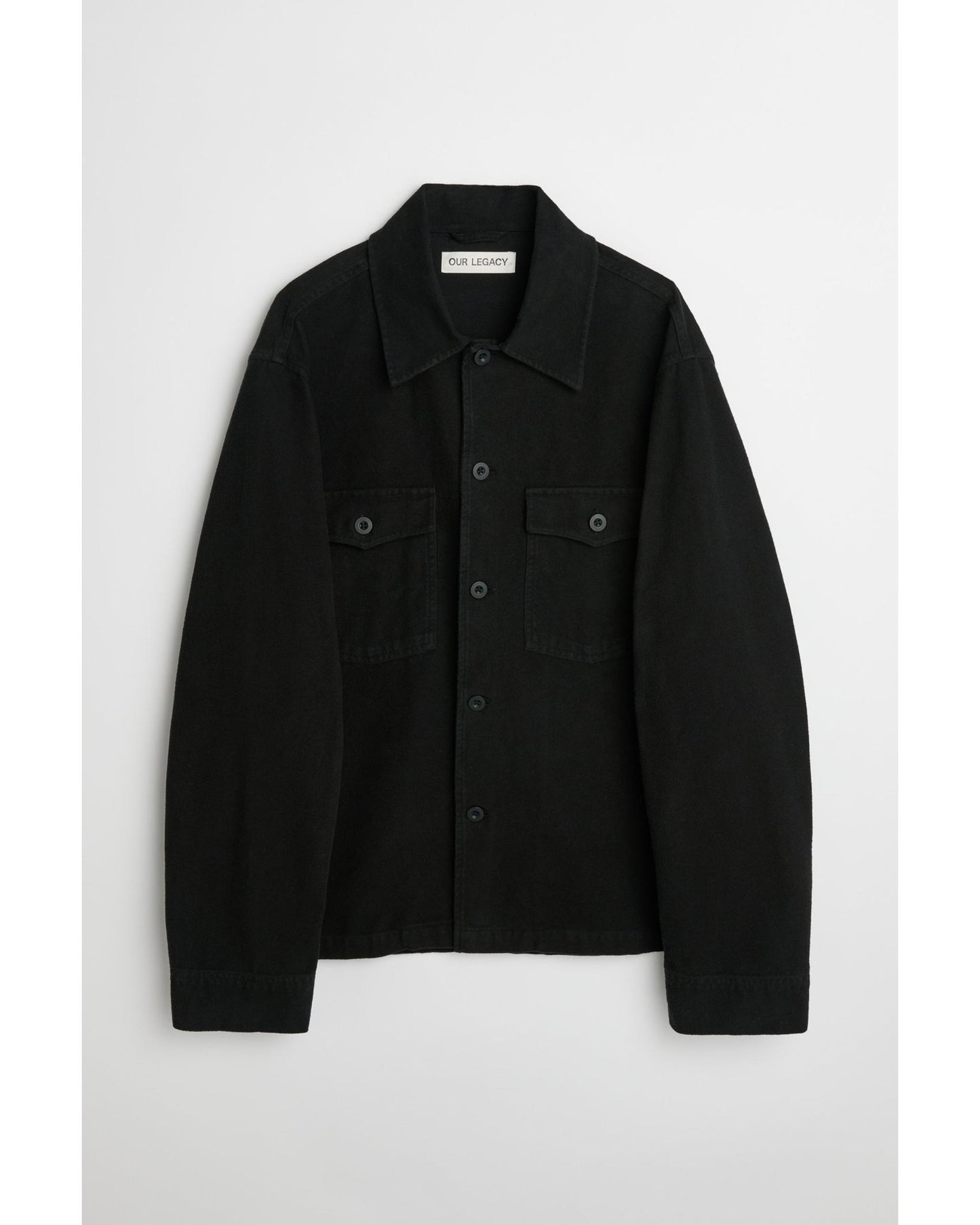 EVENING COACH JACKET Black Brushed Cotton