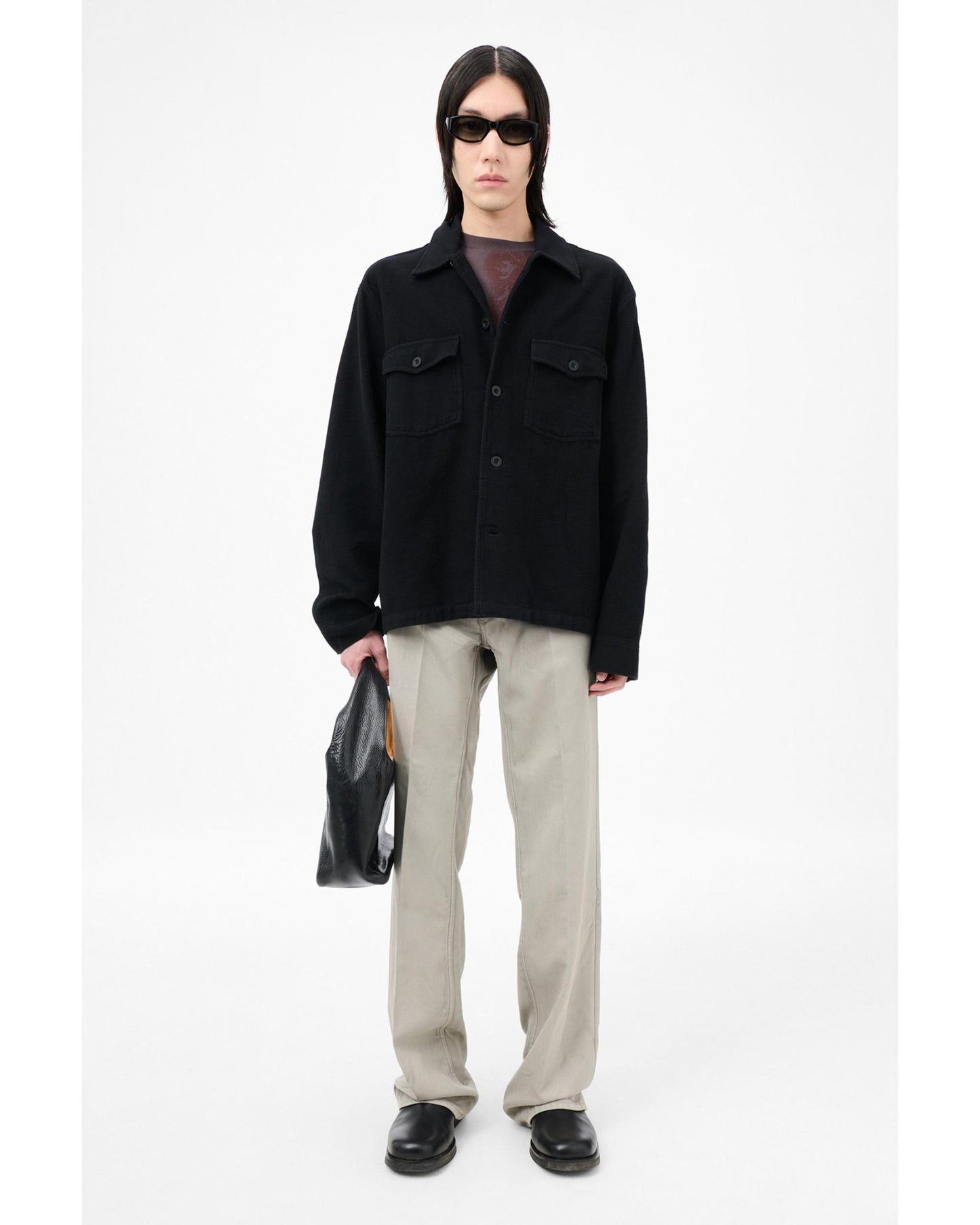 EVENING COACH JACKET Black Brushed Cotton