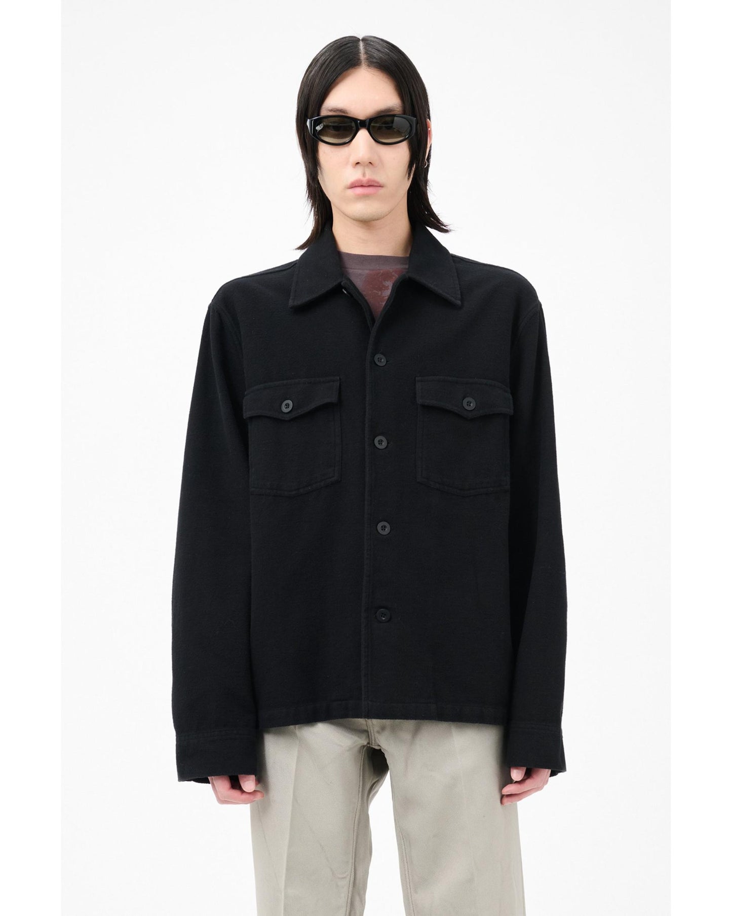 EVENING COACH JACKET Black Brushed Cotton