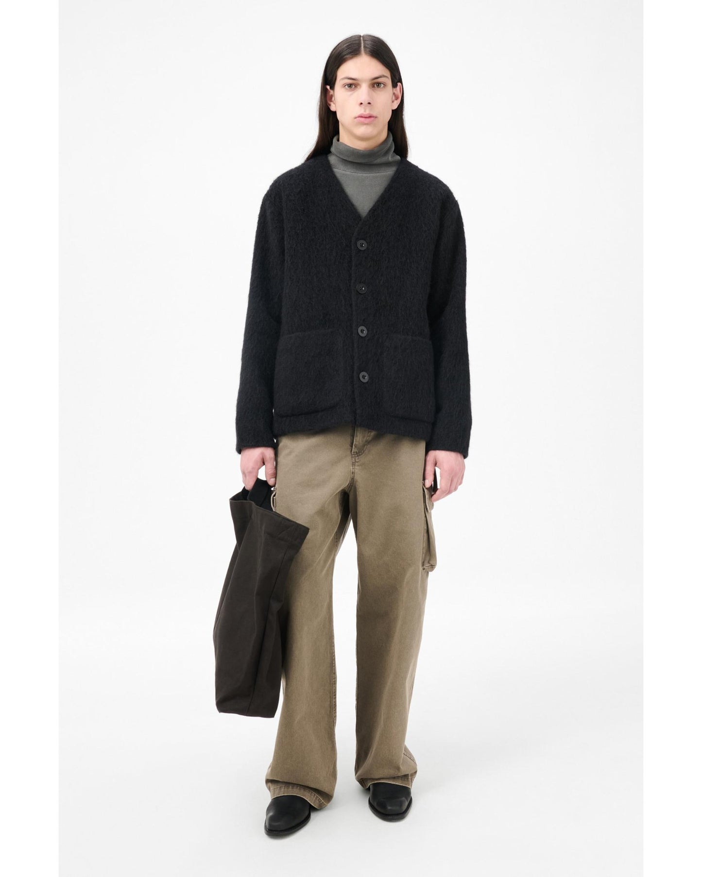 MOHAIR CARDIGAN  BLACK