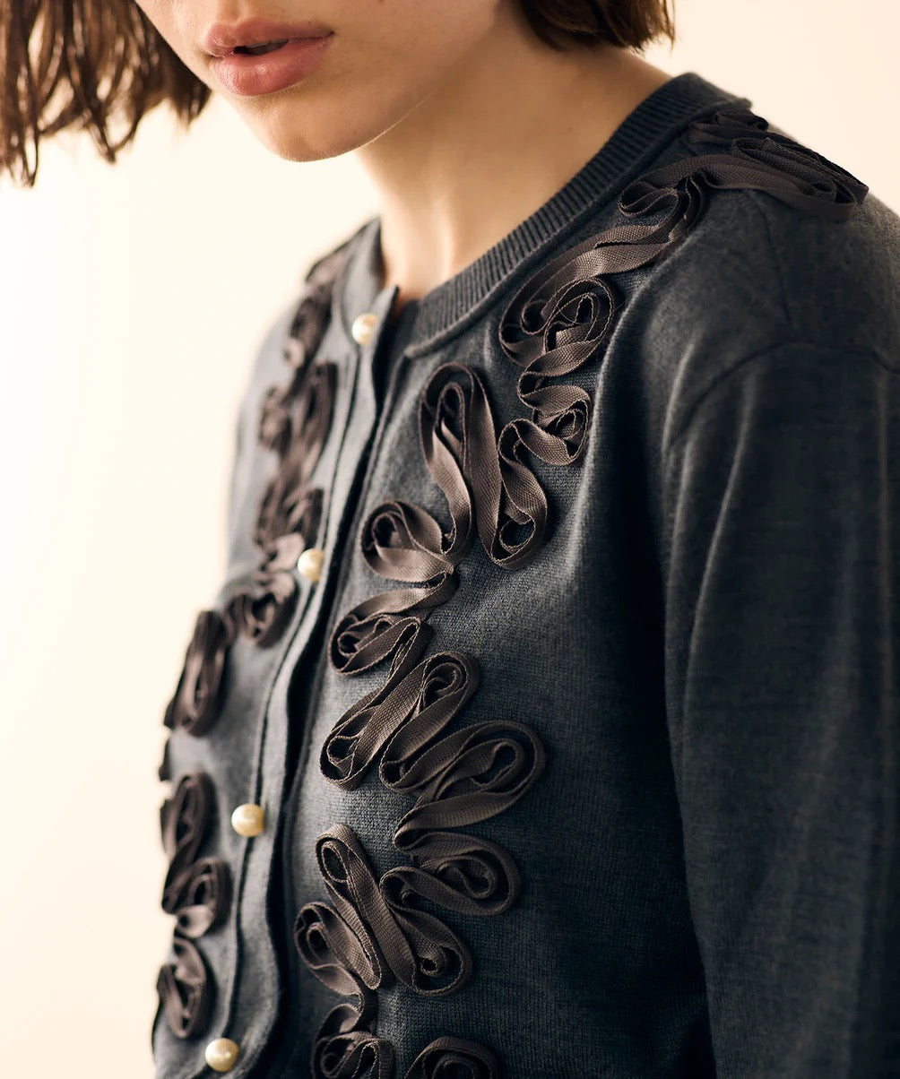 code embroidery cardigan