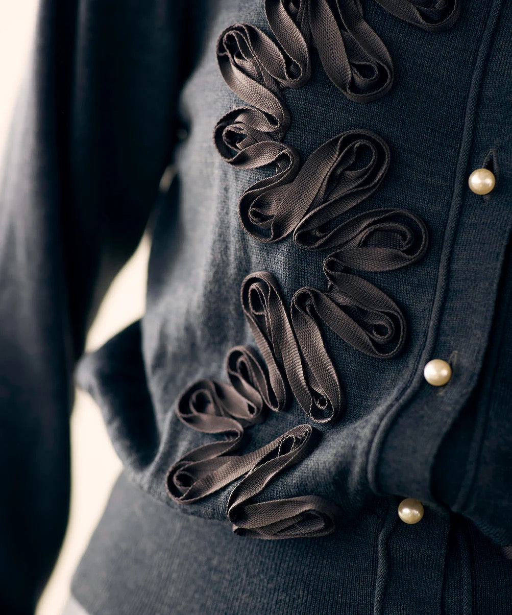 code embroidery cardigan