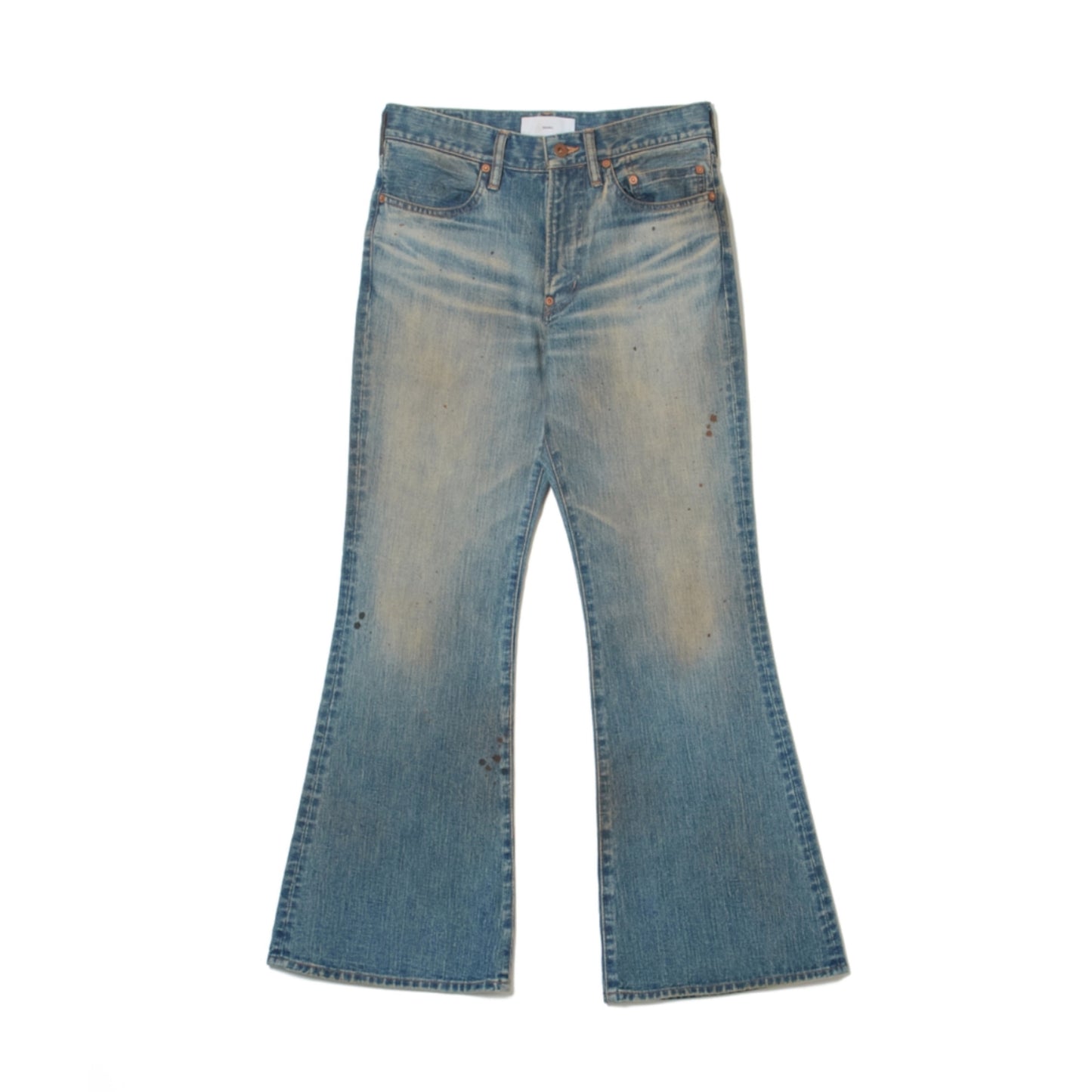 FADED MODERN DENIM PANTS FLARED CUT