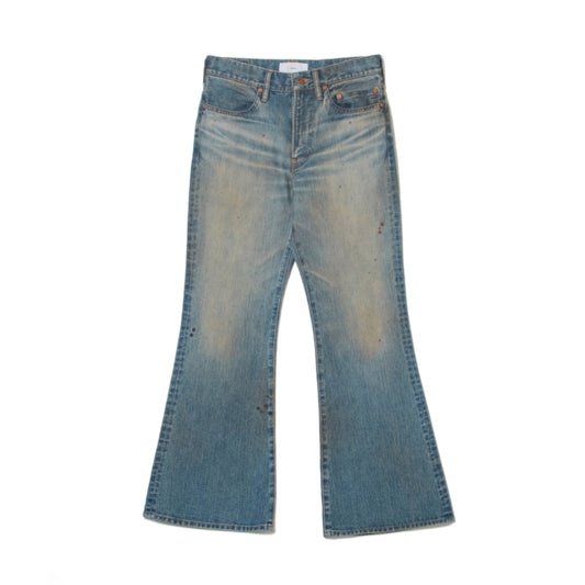 FADED MODERN DENIM PANTS FLARED CUT