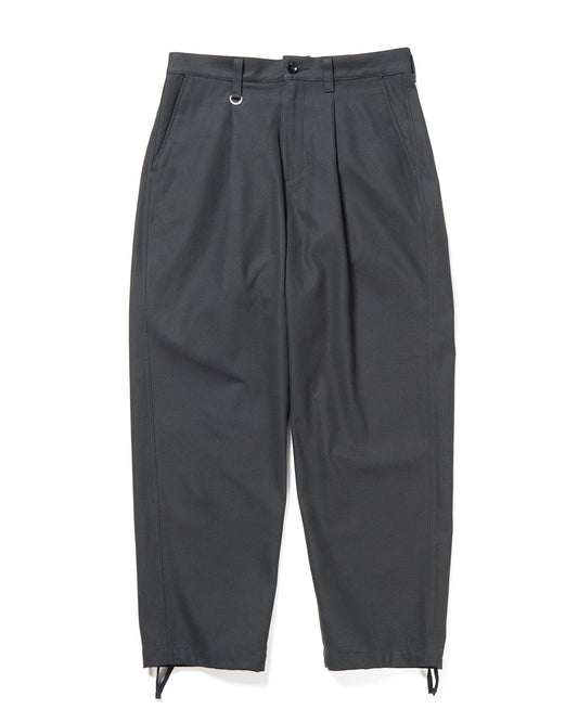 HIGH TWISTED WASHER COTTON SERGE WIDETAPERED PANTS