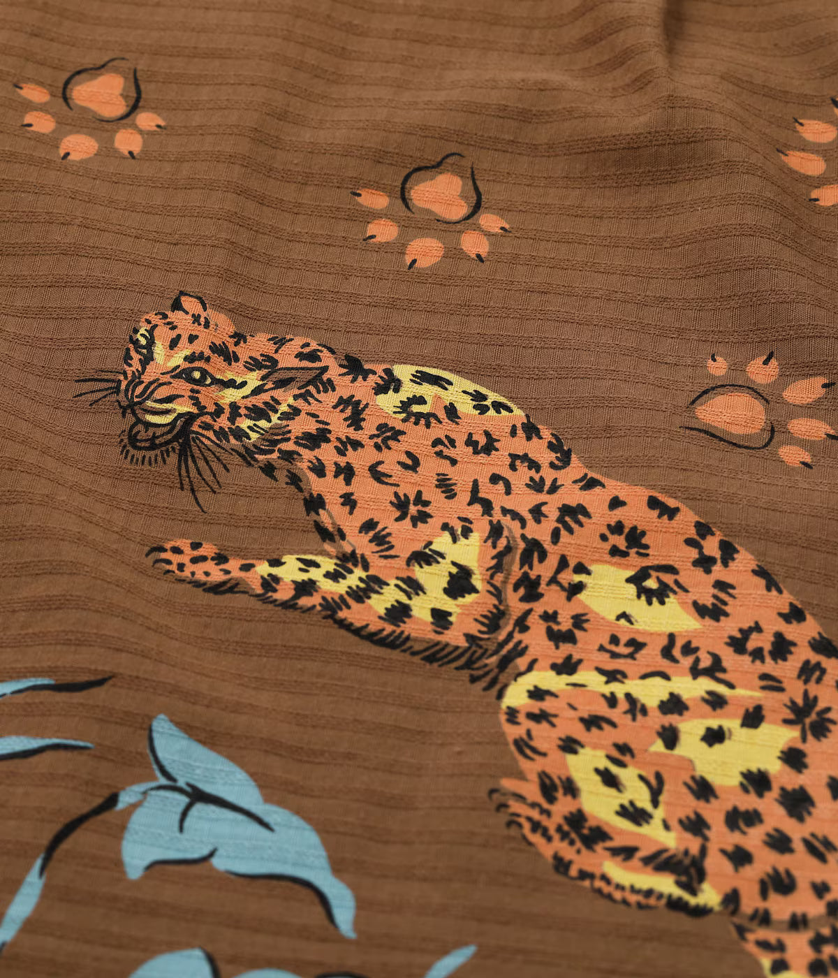 DOBBY COTTON OPEN SHIRT “LEOPARD” SH39720
