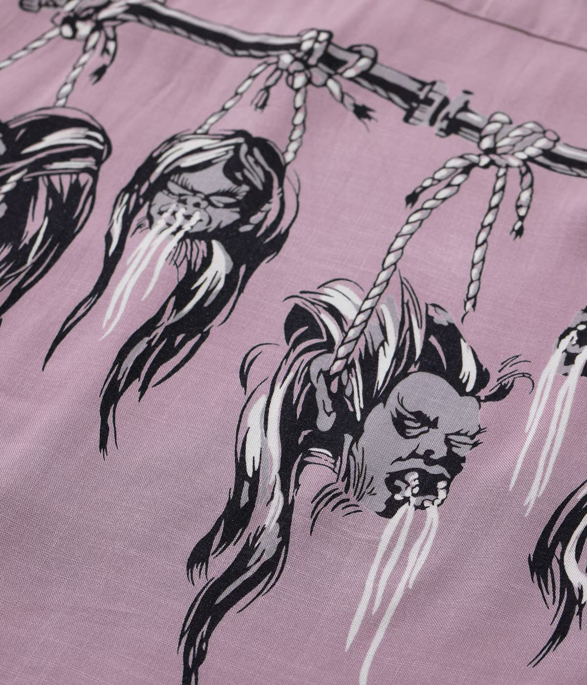 HOPSACK RAYON OPEN SHIRT “SHRUNKEN HEAD” SH39705