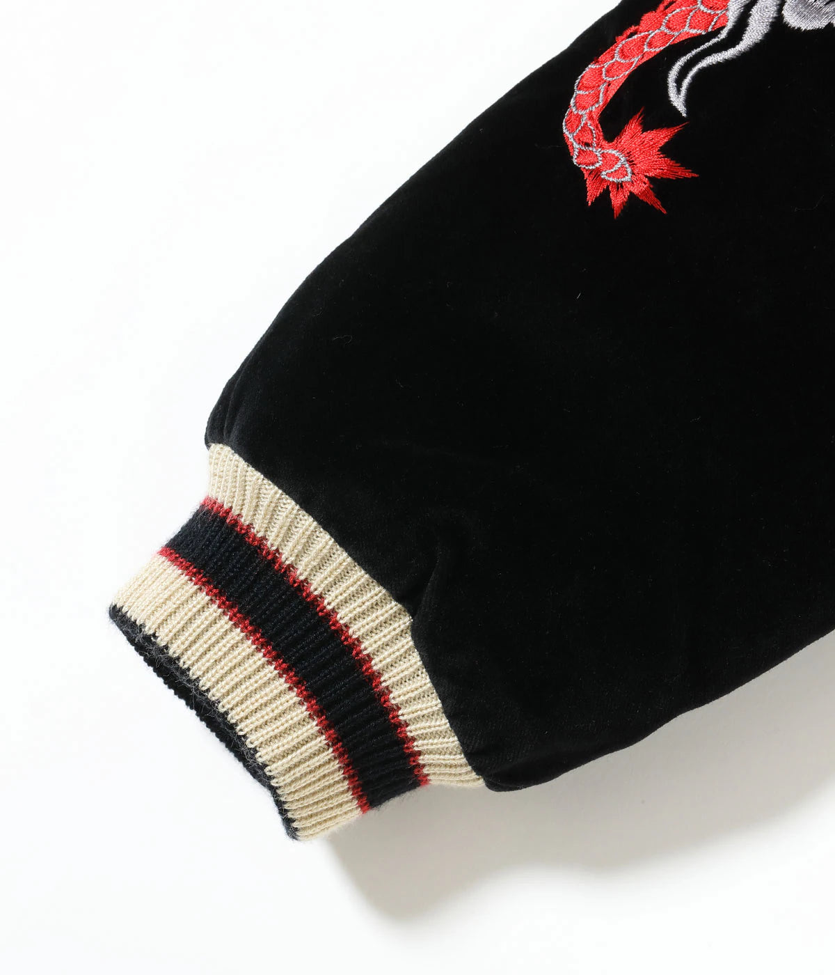 Mid 1950s Style Velveteen Souvenir Jacket “RED TIGER” × “LANDSCAPE”TT15974-119
