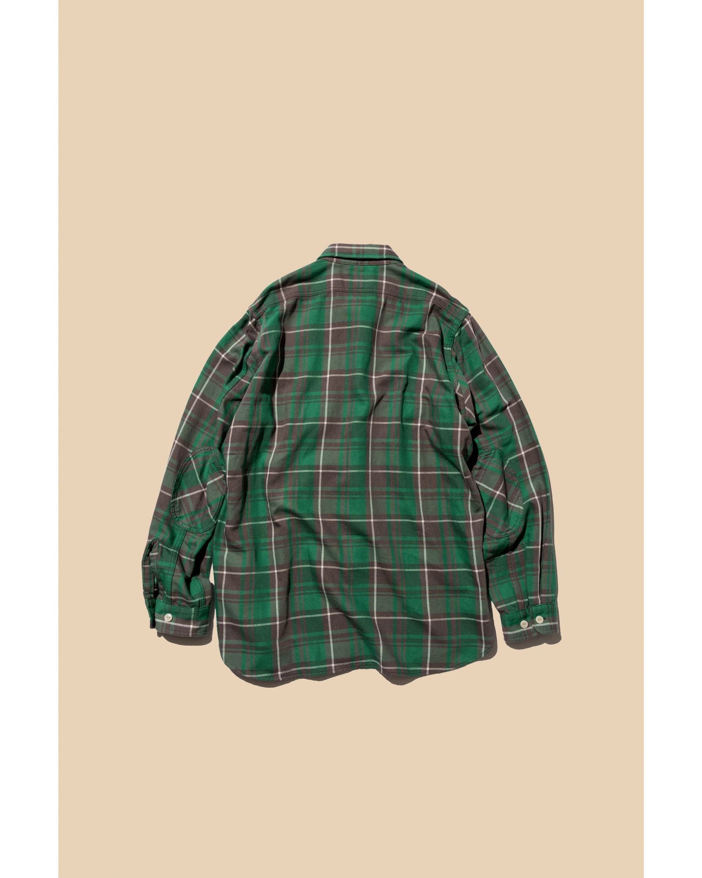 Unlikely Elbow Patch Flannel Work Shirts  GREEN