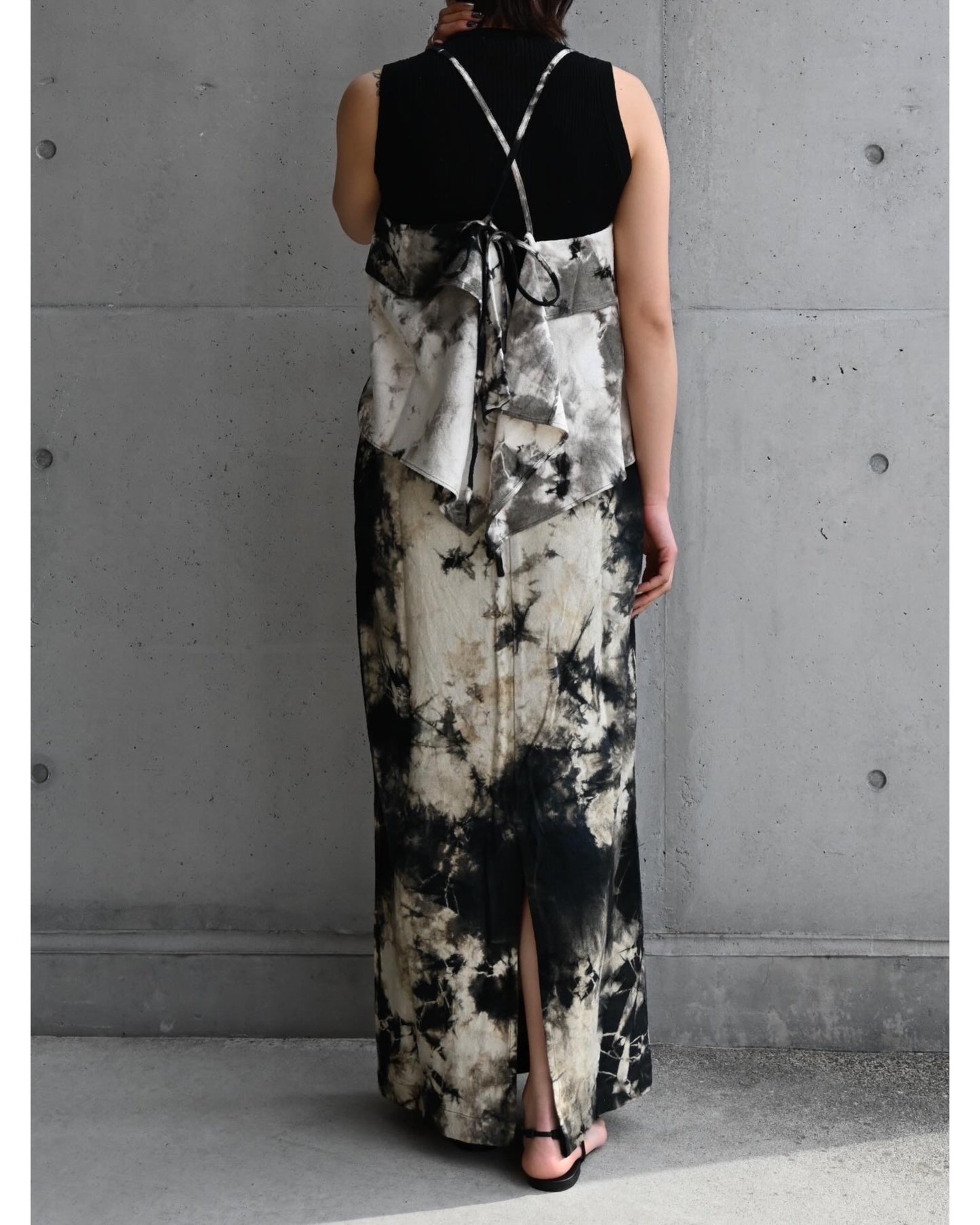 natural dye silk nep skirt