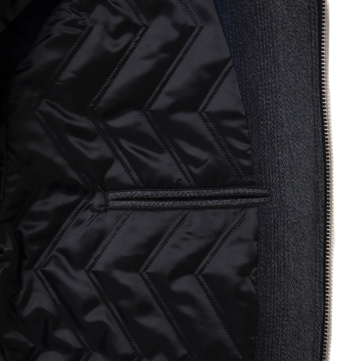 Ombre Stripe Wool Bomber Jacket