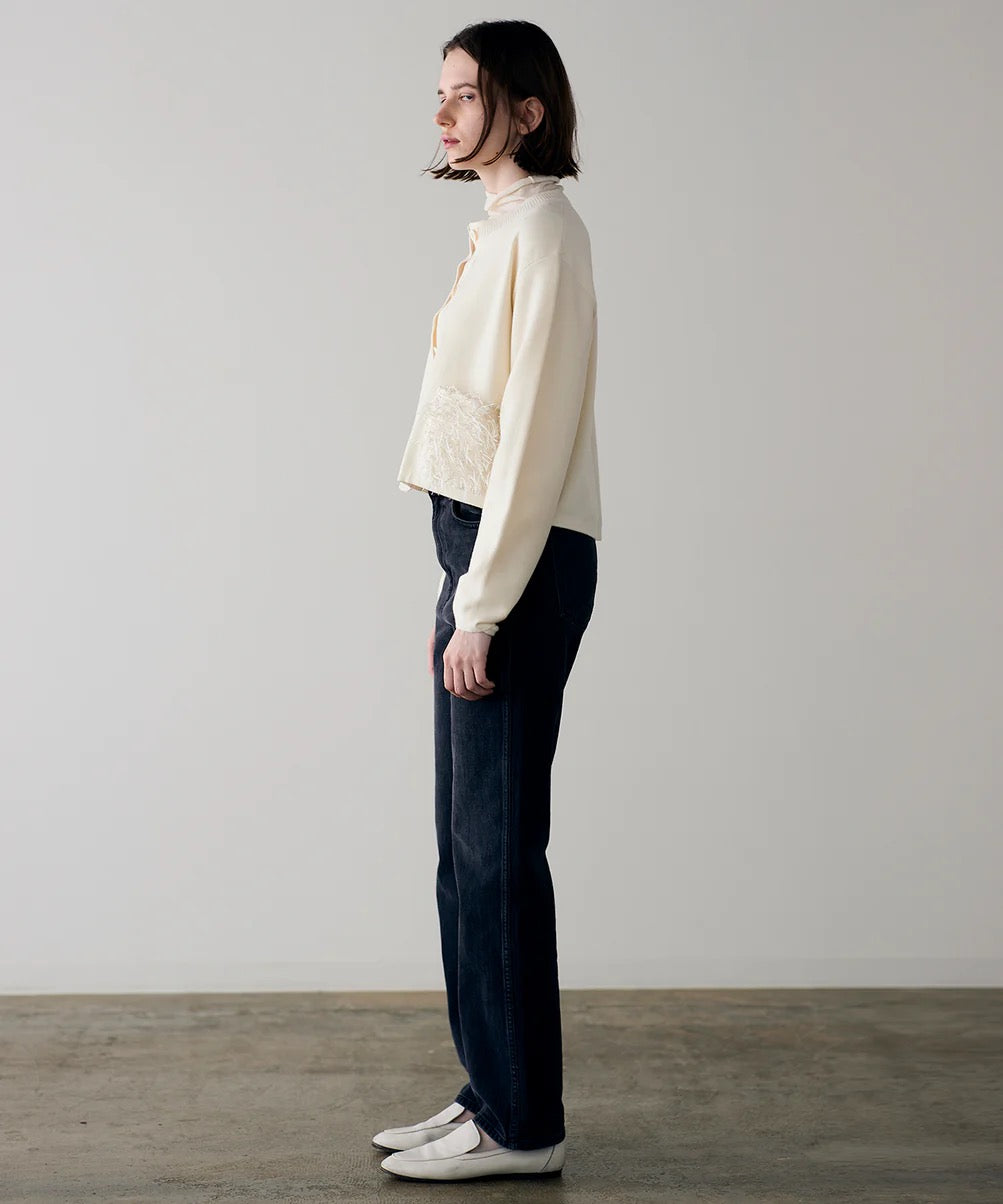 sheer fringe cocoon cardigan