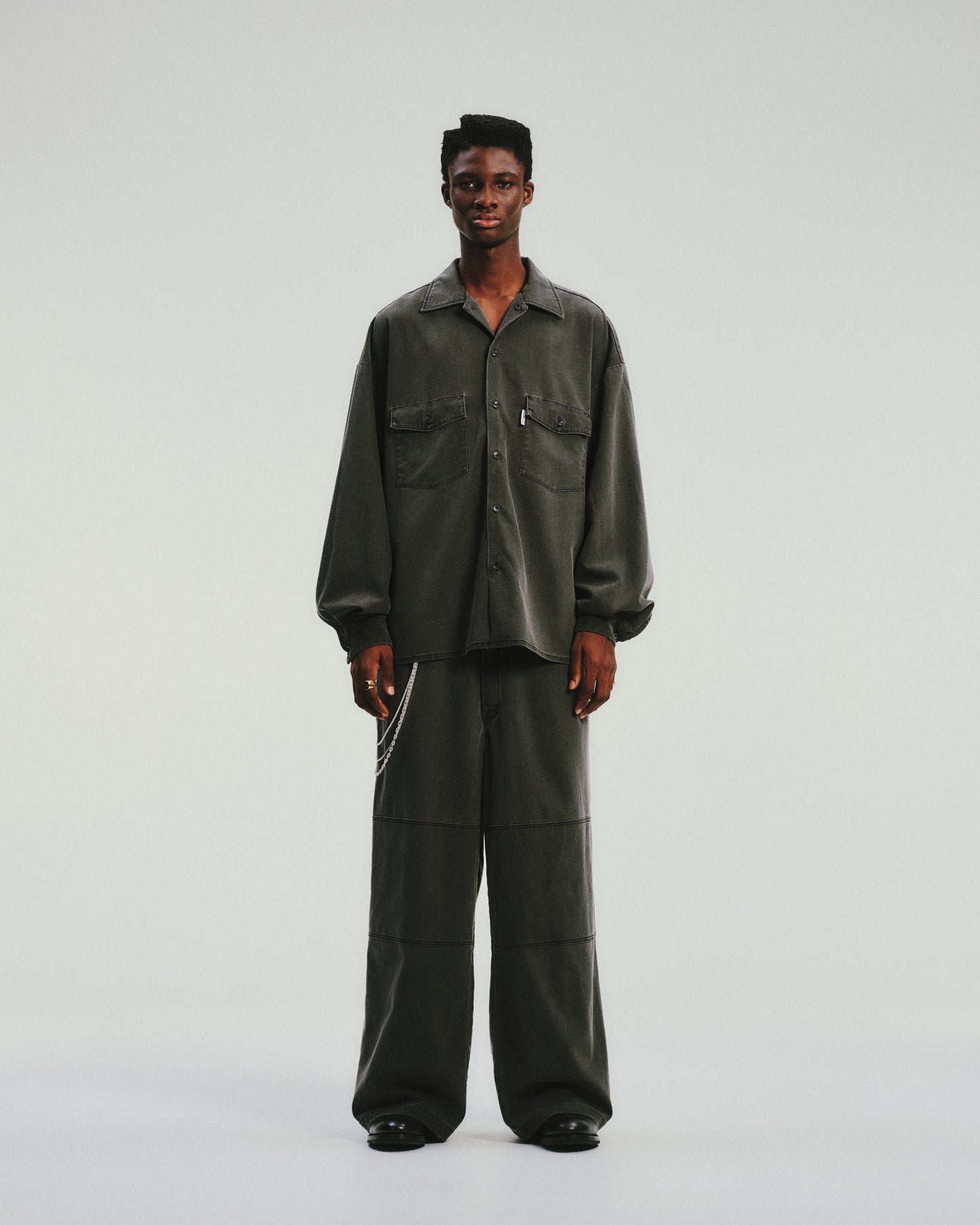 Pigment Coating T/R Twill Double Knee Work Trousers