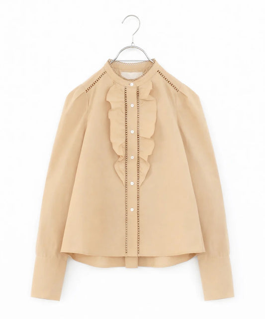 modern sleeve jabot blouse