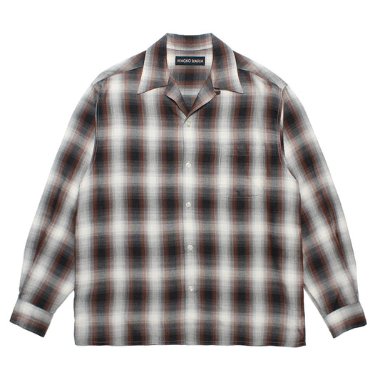 OMBRE CHECK OPEN COLLAR SHIRT L/S ( TYPE-2 )