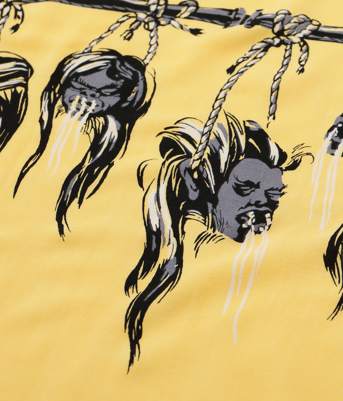 HOPSACK RAYON OPEN SHIRT “SHRUNKEN HEAD” SH39705