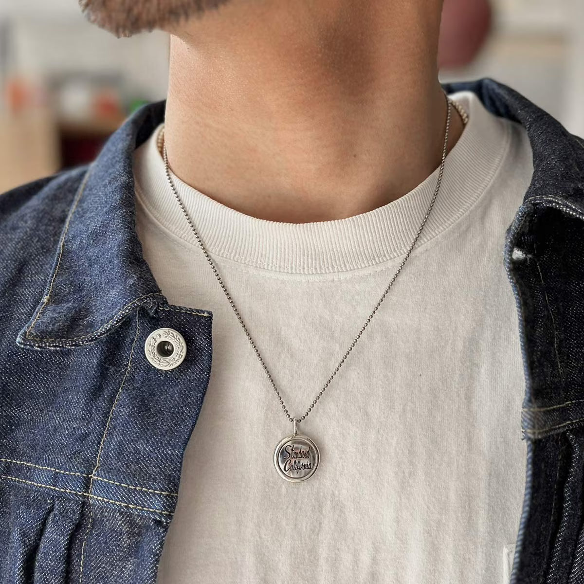 Button Works / SD 925 Silver Button Necklace