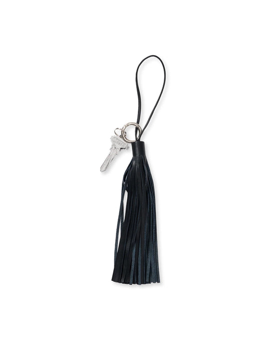 Long Fringe Leather Keyring
