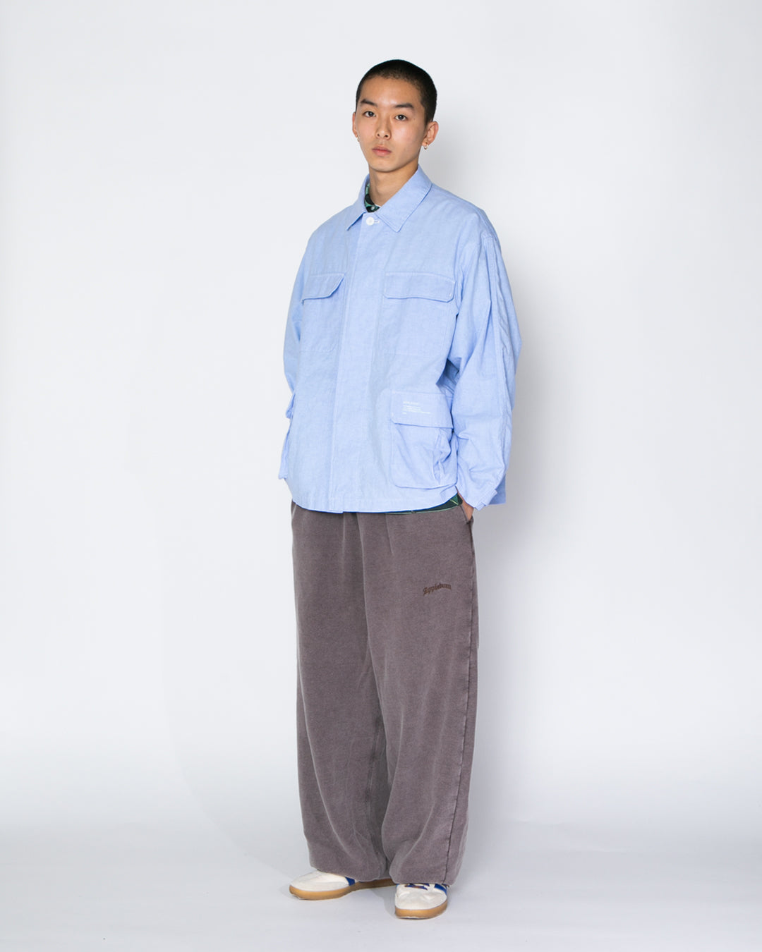 Powder-Dye Wide Sweat Pants