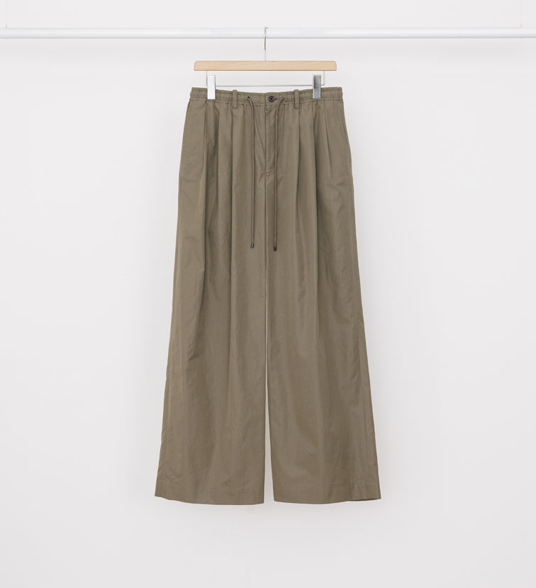 TRIPLE PLEATED EASY TROUSERS SAGE GREEN