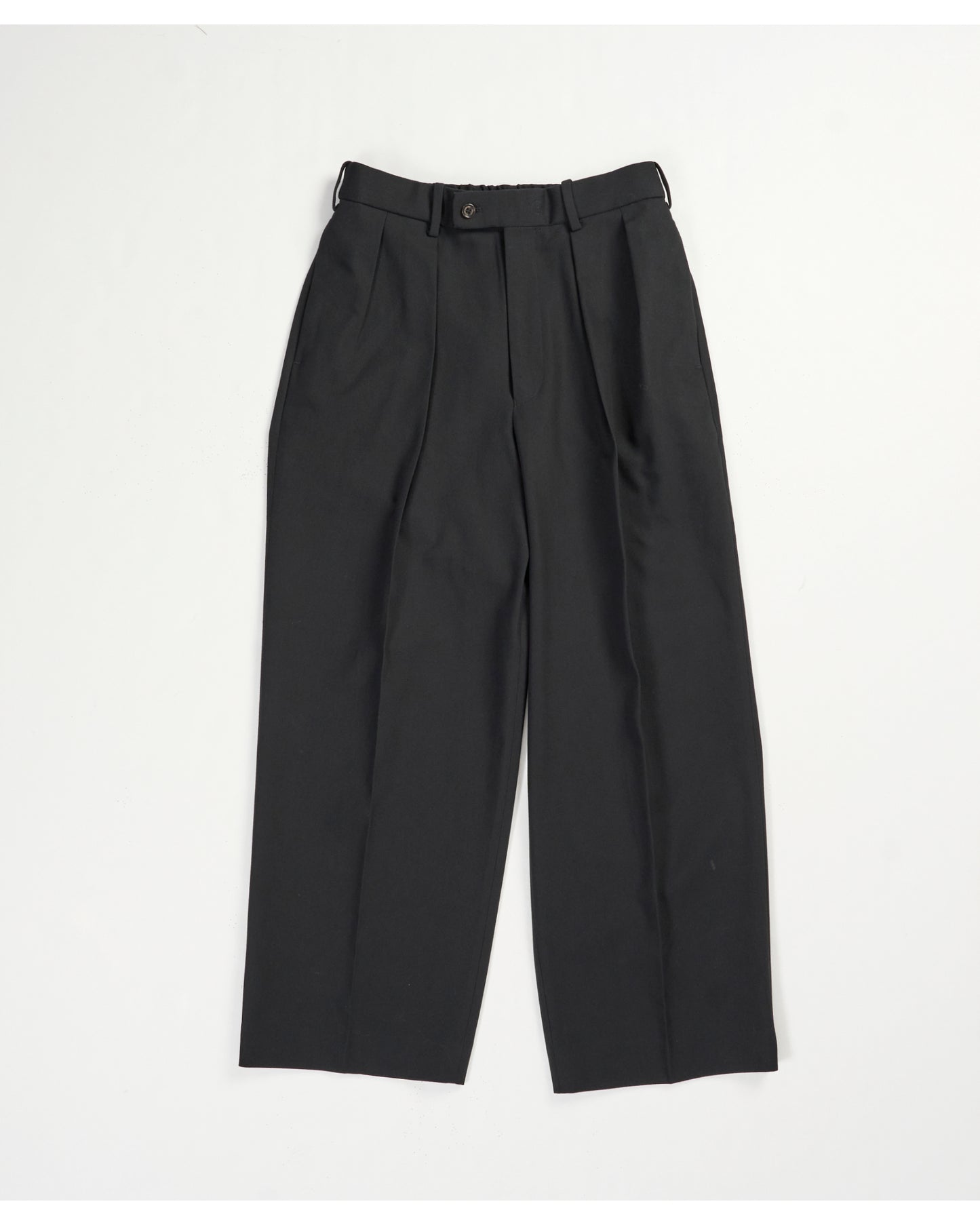 DOUBLE PLEATED TROUSERS BLACK