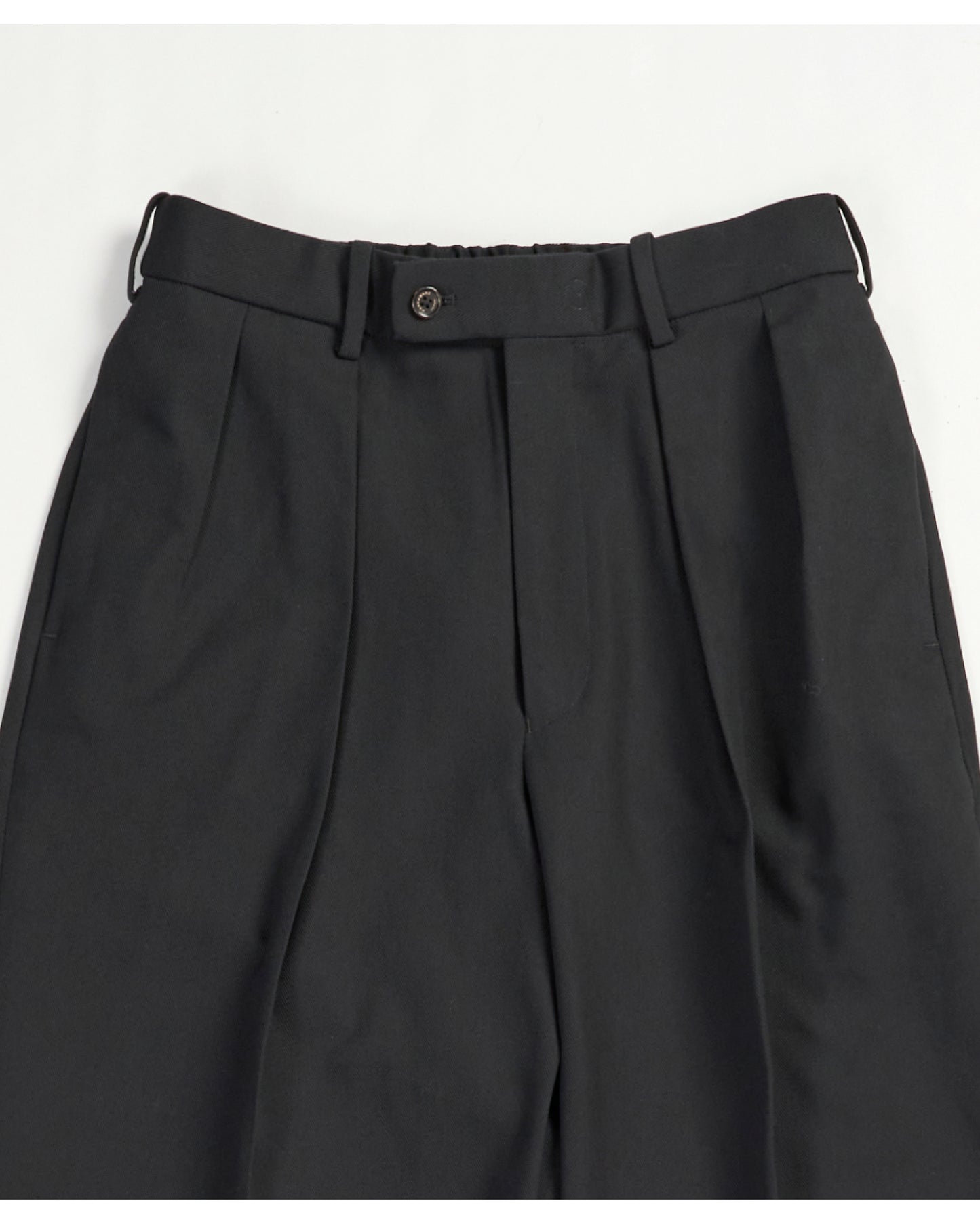 DOUBLE PLEATED TROUSERS BLACK