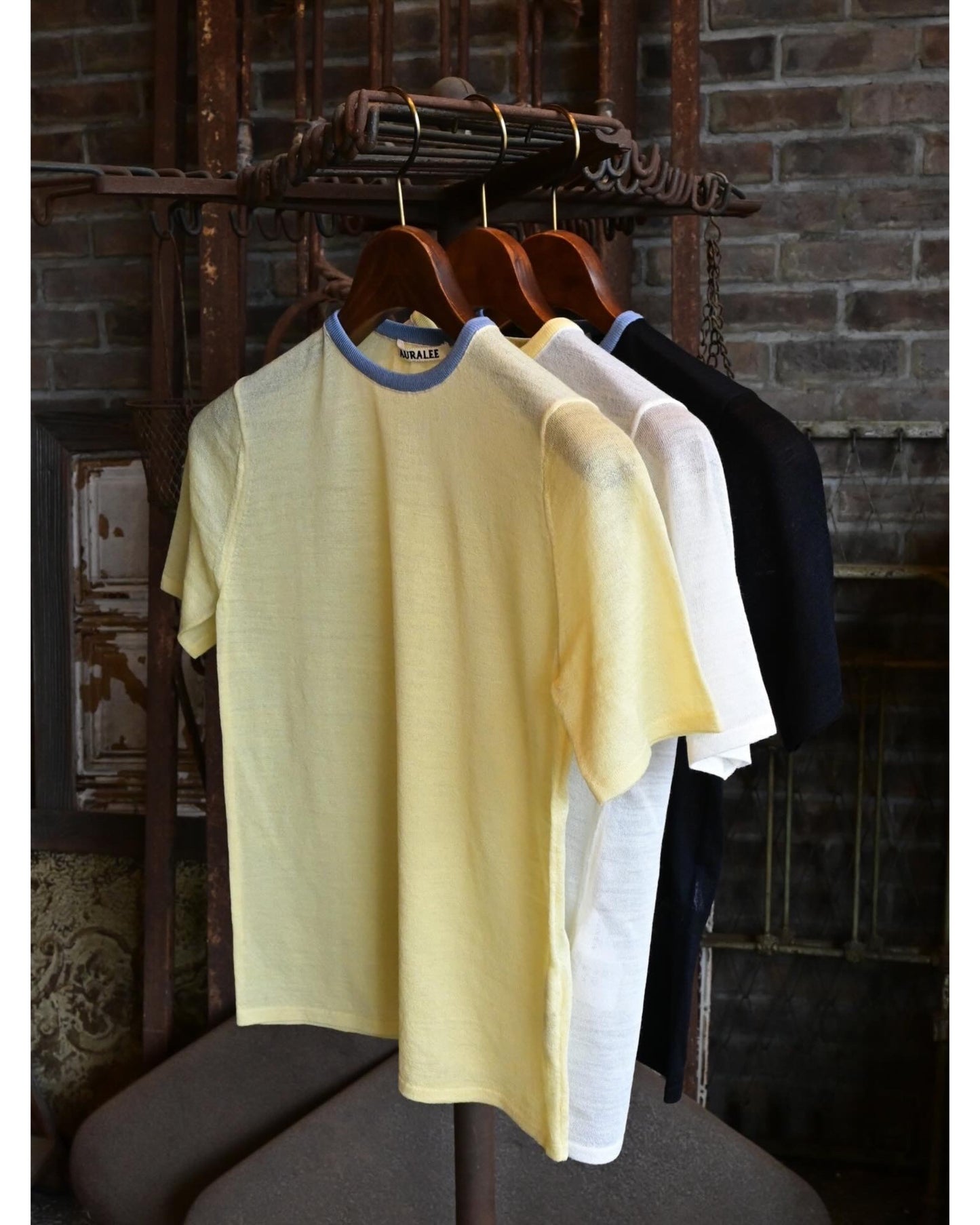 HARD TWIST HIGH GAUGE WOOL SILK KNIT TEE