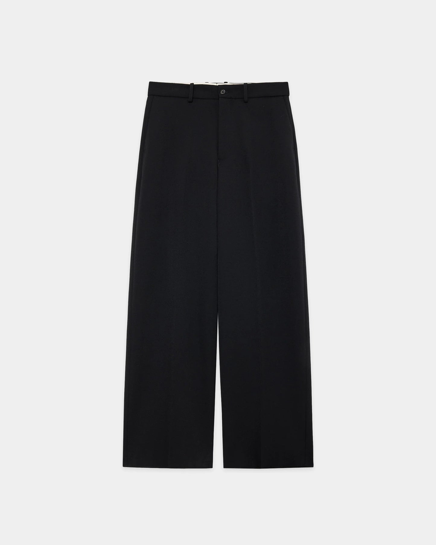 FLAT FRONT WIDE TROUSERS (ポロワースタキシードクロス)