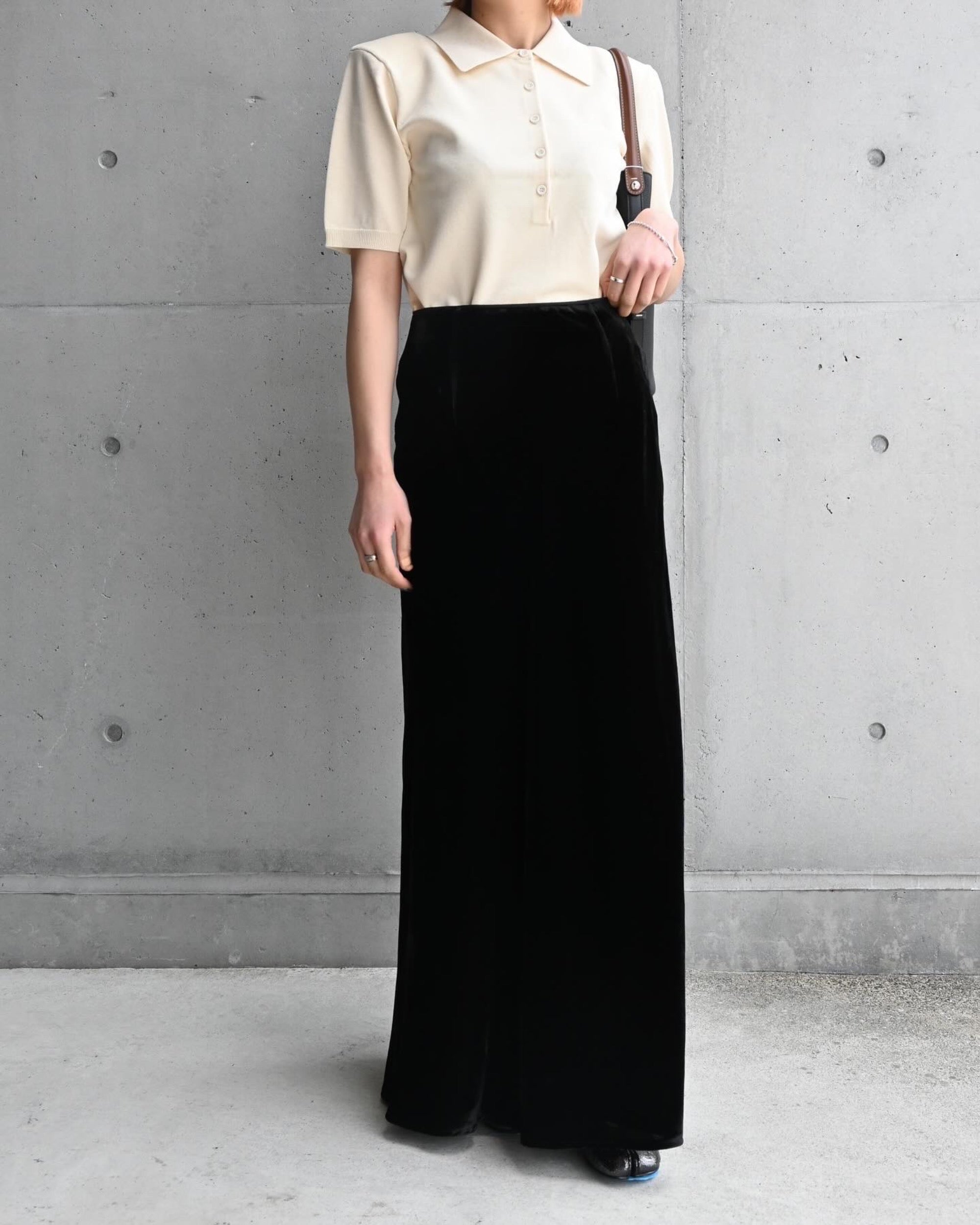 トップス SHOULDER PADS POLO KNIT TOPS SHOULDER PADS POLO KNIT TOPS – TIME AFTER TIME