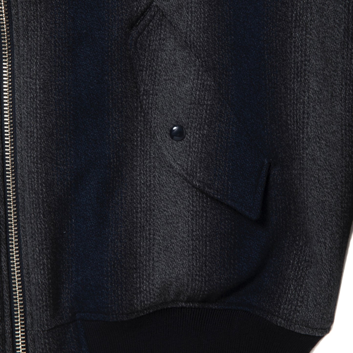 Ombre Stripe Wool Bomber Jacket