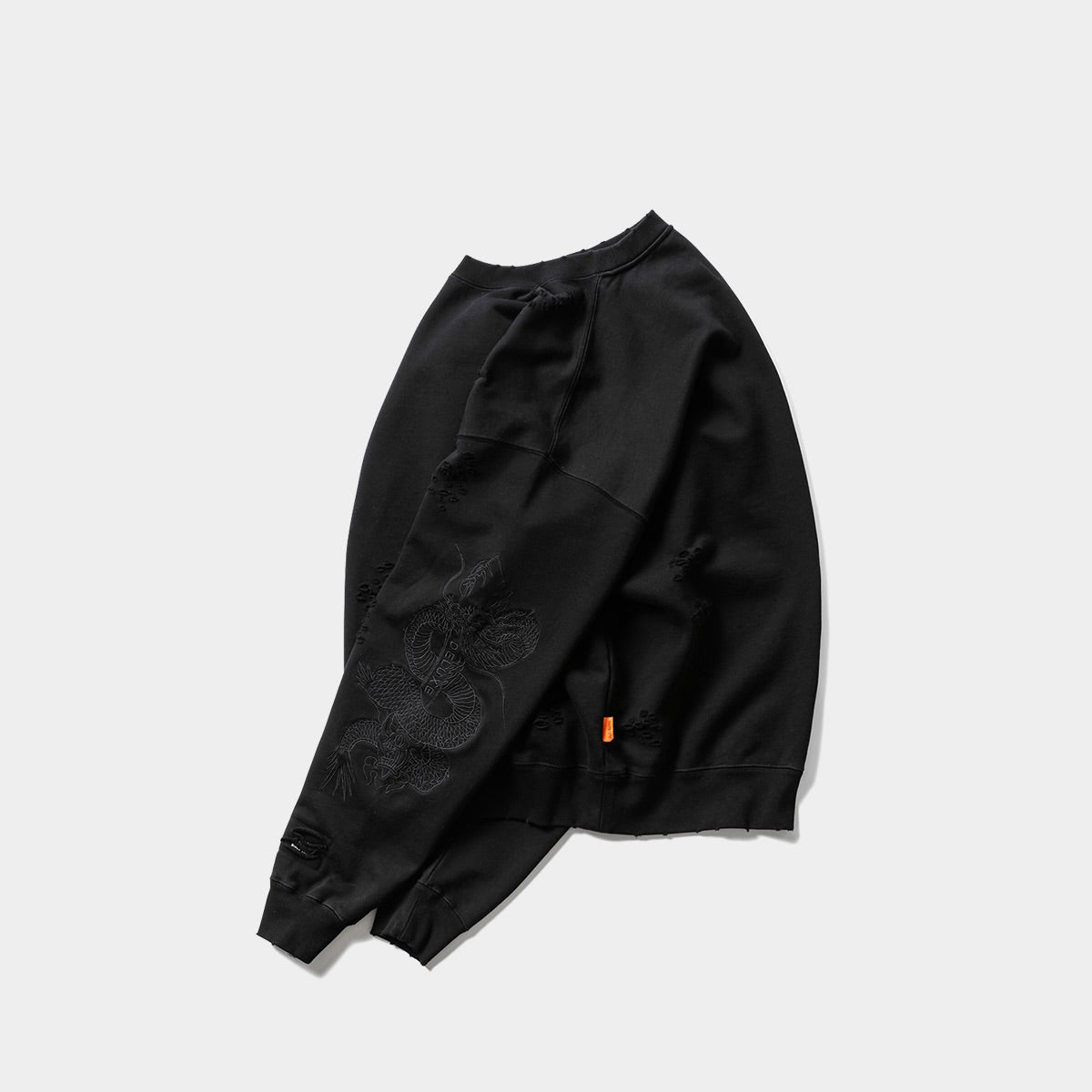 トップス DAMAGE CREW SWEAT - TIGHTBOOTH x DELUXE DAMAGE CREW SWEAT (TIGHTBOOTH x DELUXE) – TIME AFTER TIME