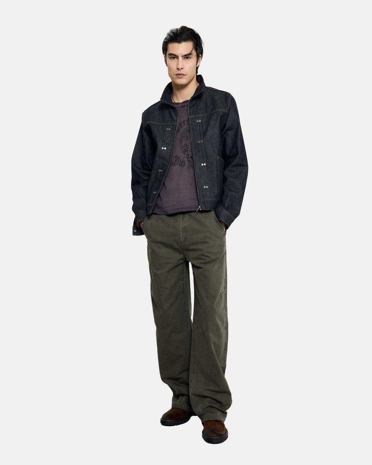 DOUBLE RIVET DENIM JACKET
