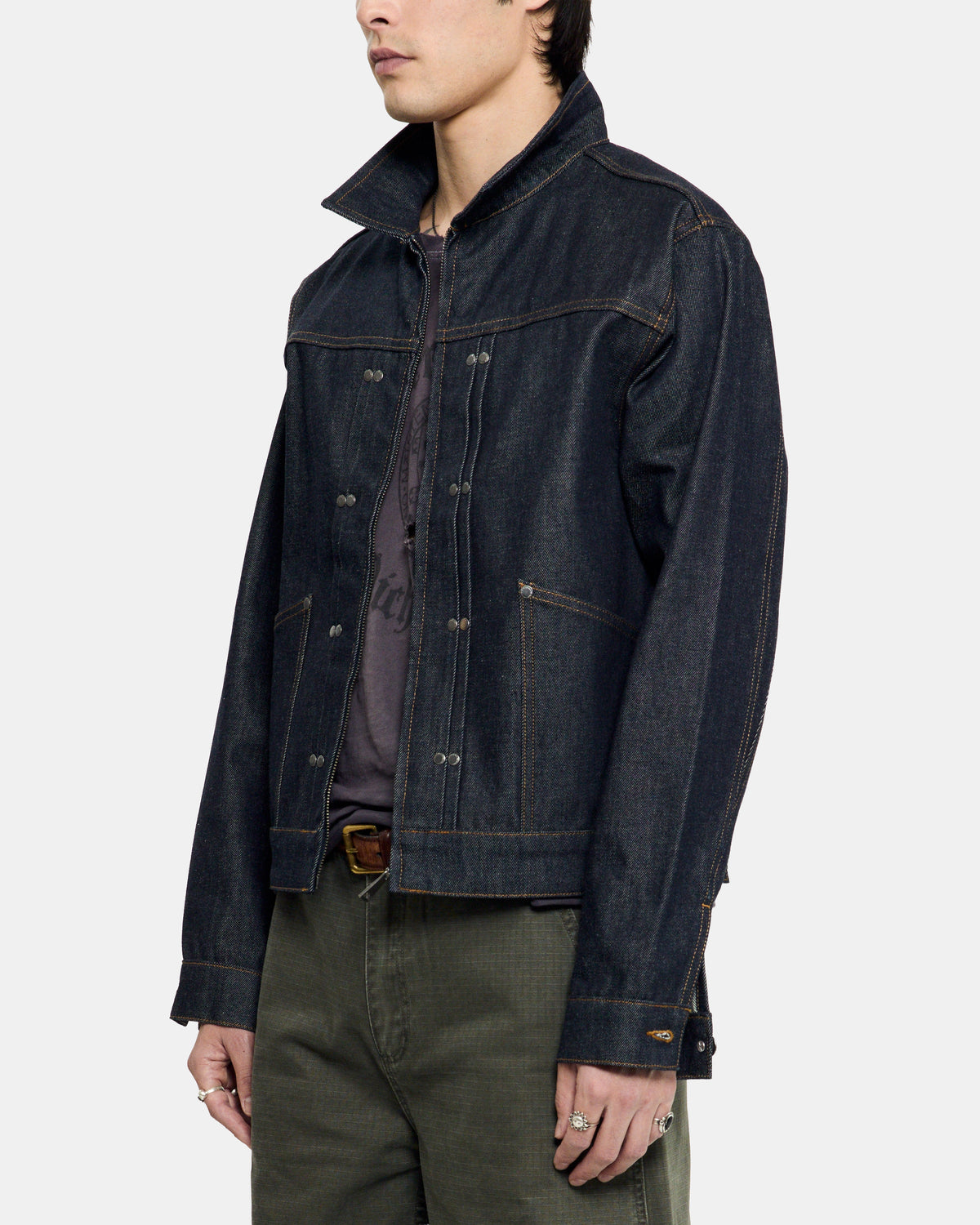 DOUBLE RIVET DENIM JACKET