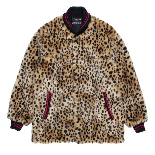 LEOPARD FUR CAR CLUB JACKET