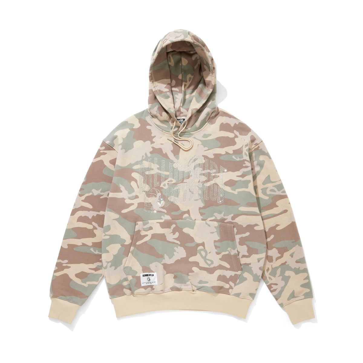 RHINESTONE COTTON HOODIE
