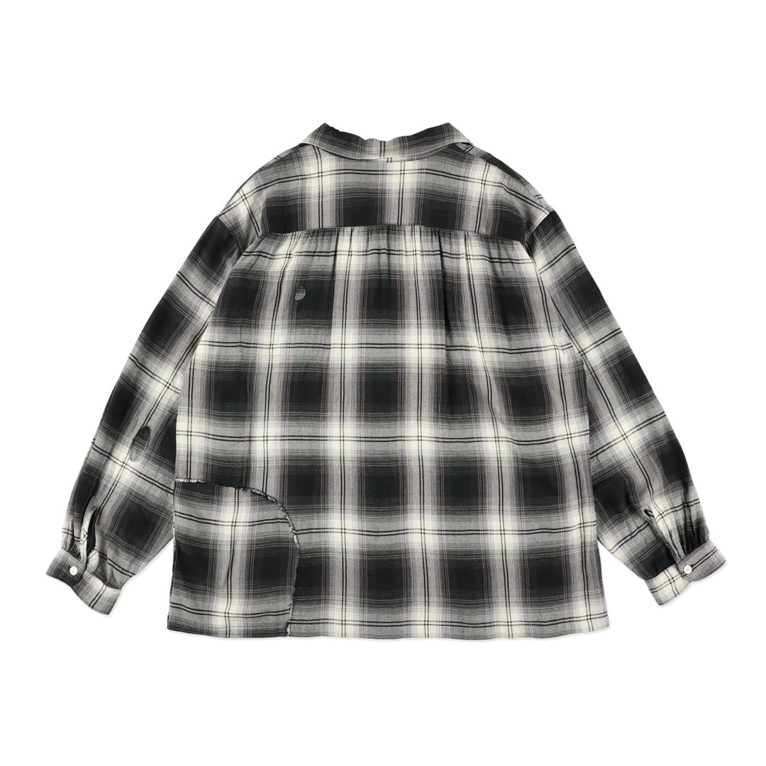 REMADE RAYON PLAID SHIRT AGED – TIME AFTER TIME