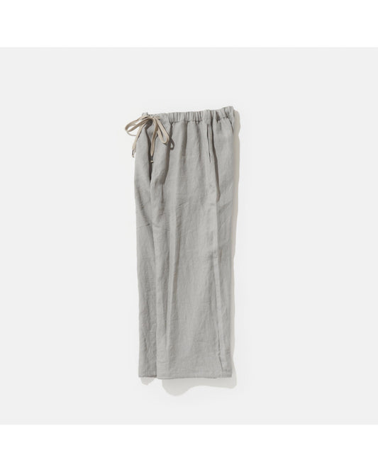 OVER PANTS C  LINEN  LIGHT GRAY