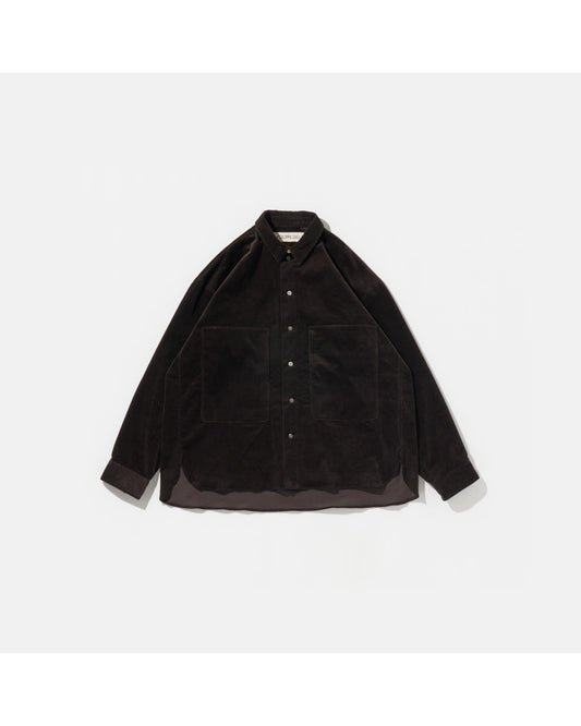 SHIRT JACKET C  DARK BROWN