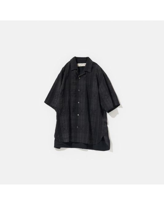 OPEN COLLOR SHIRT C  BLACK
