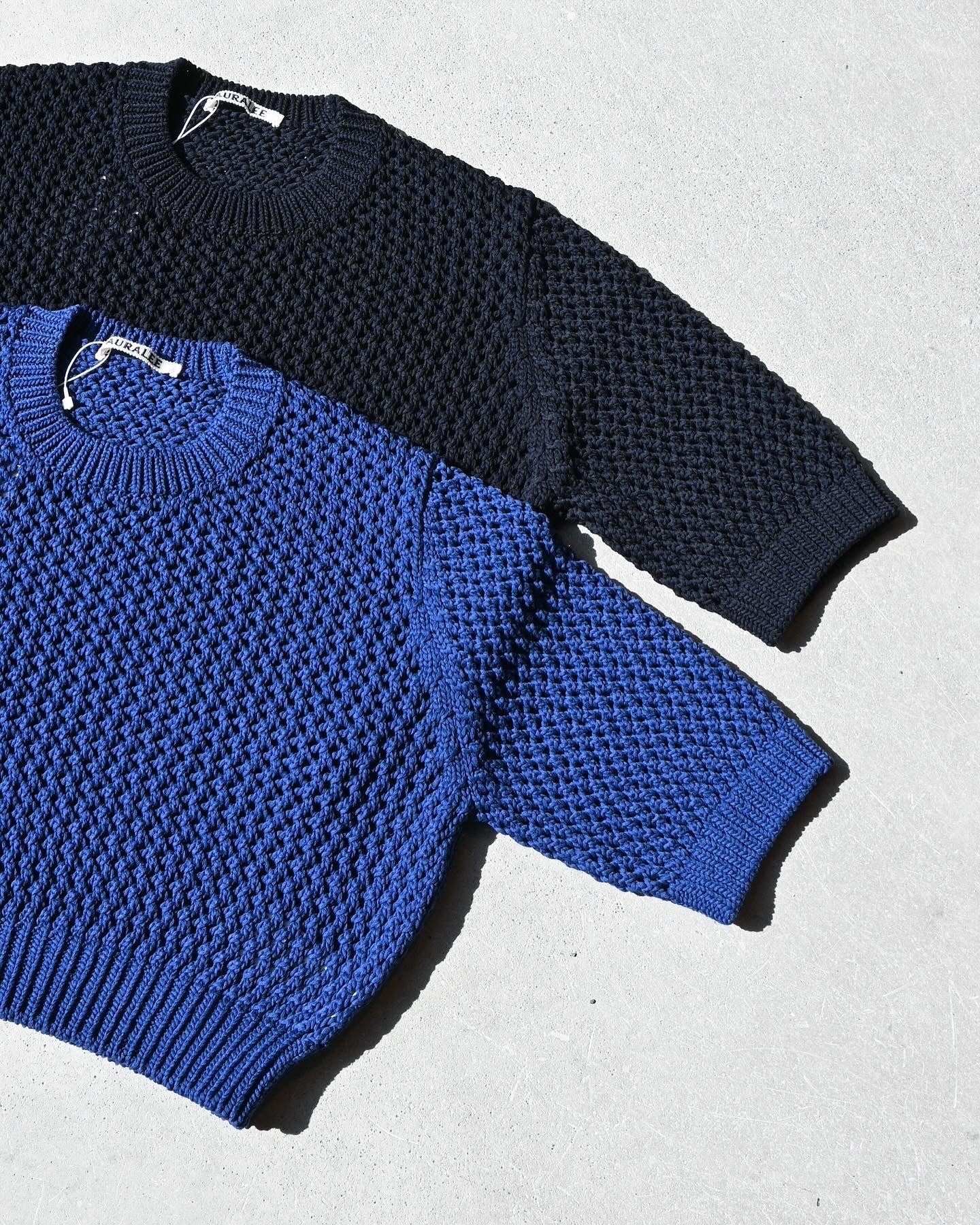 人気ブランドからコーディネートを探す タイムセール】オーラリー FLAT YARN MESH KNIT POLO（COTTON トップス