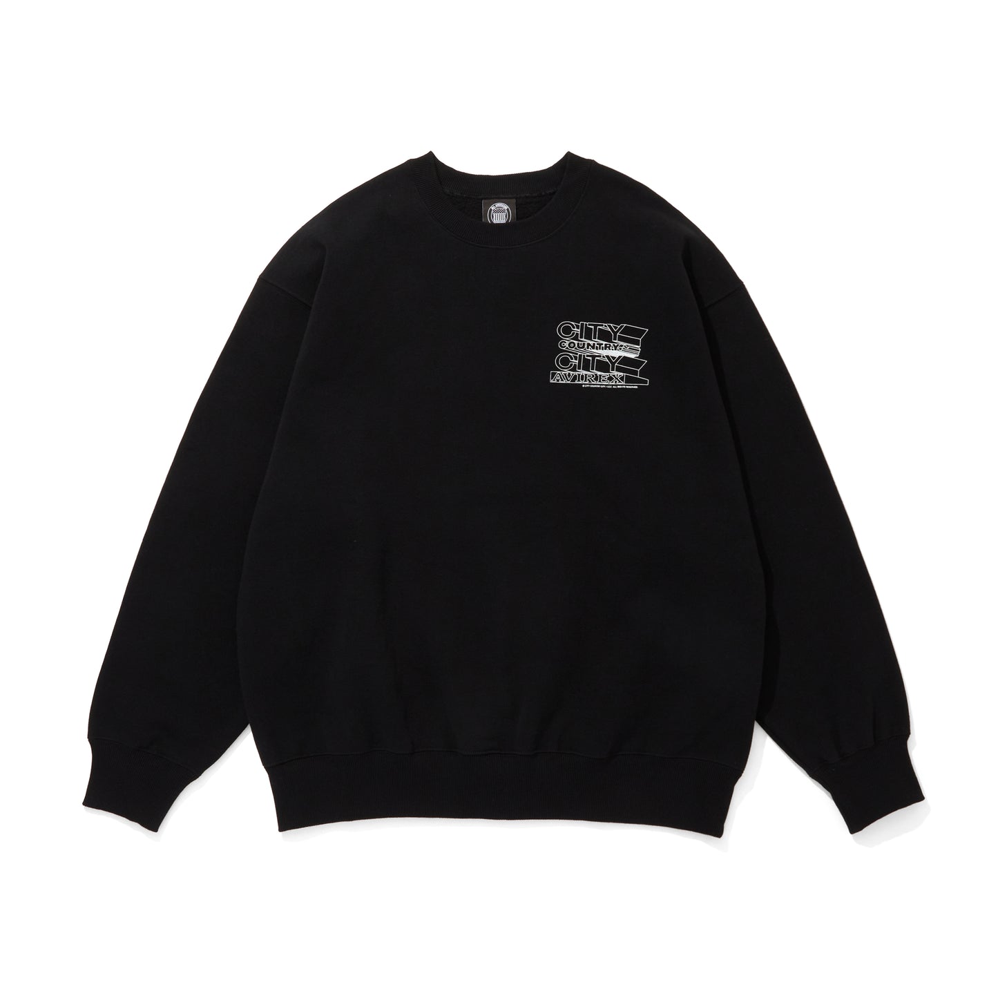 CITY COUNTRY CITY × AVIREX_APPLIQUE LOGO SWEATSHIRT